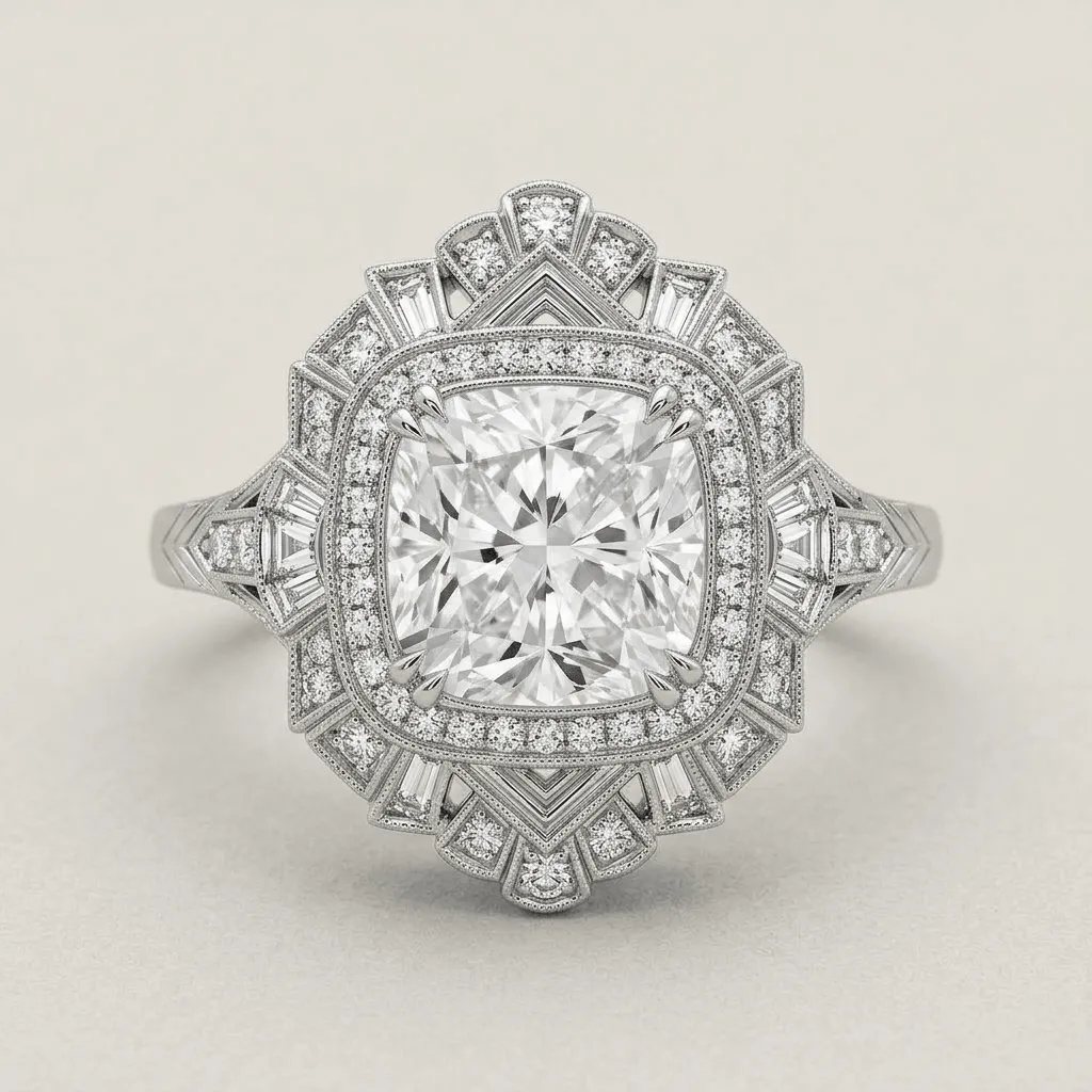 Art deco ring featuring Diamond