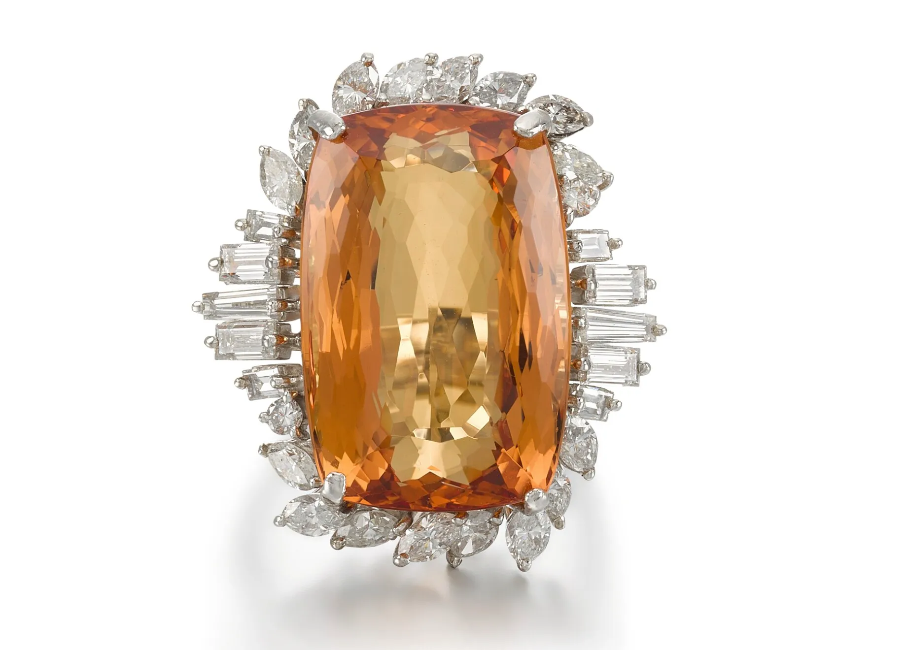 Rough and faceted topaz