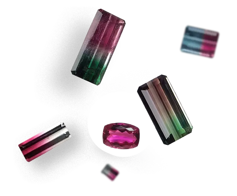 Rough tourmaline in its natural setting